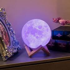 Miniatura 2 de Lampara en forma de luna RGB